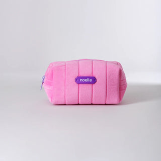 Noelle Cosmetic Bag Plush Pouch Pink