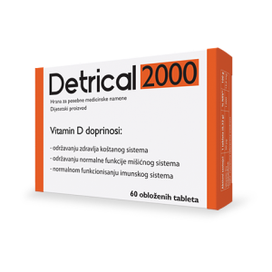 Detrical 2000mg Vitamin D3 x60 kapsula